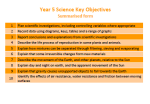 Science Key Objectives